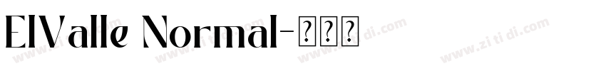 ElValle Normal字体转换